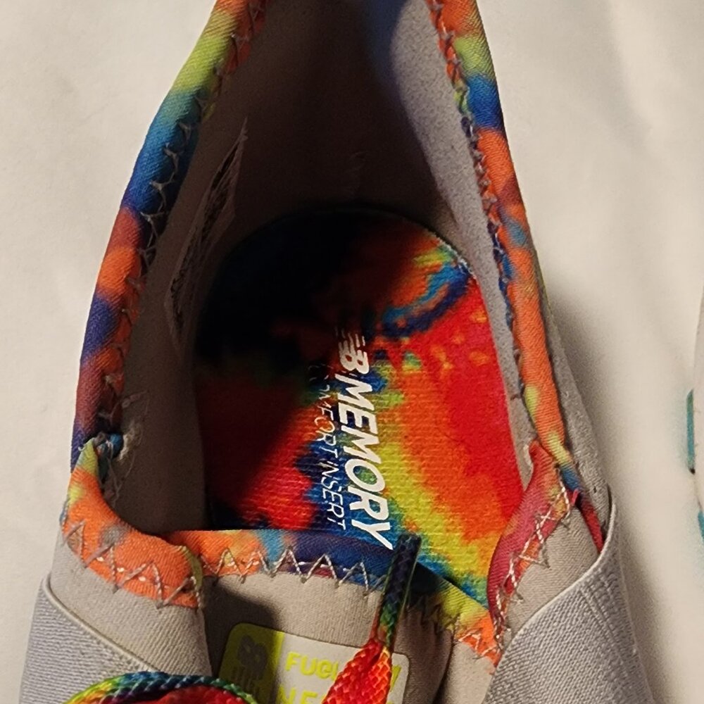 ew Balance Womens Nergize WXNRGTD Gray Running Shoes Sneakers Tie Dye - Size 8 - Picture 3 of 6